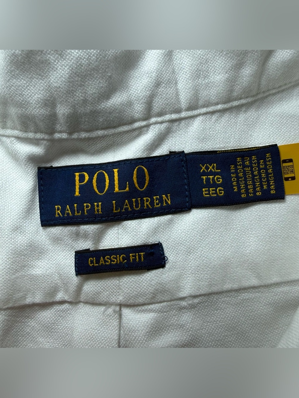Polo Ralph Lauren Shirt Men XXL White Classic Fit Long Sleeve Button Down Oxfor - Picture 3 of 9